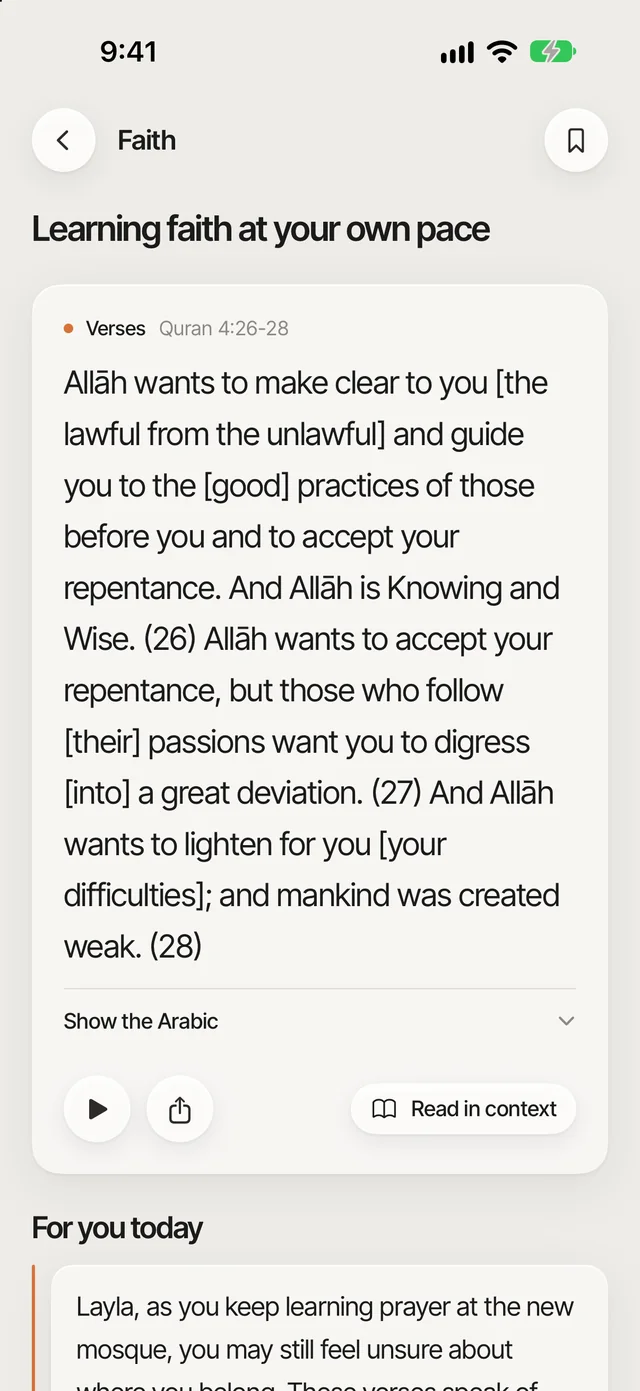 A daily message in Rafiq